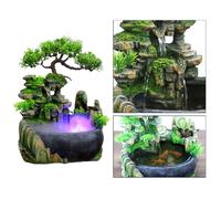 Fontana scrivania con Pompa Rocaille Acqua Fontane con la Luce Per La Casa