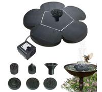 Fontana Solare ad Acqua, Vasca Per Uccelli Ad Energia Solare, Vasca per Uccelli con Cascata per Esterni Giardino Terrazzo Patio Cortile