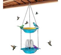 Fontana Solare ad Energia Solare per Bagno degli,Alimentatore per con Vaschetta e Spruzzo Decorativo,Fontana per - per Terrazzo Giardino Cortile Balcone Arredo Esterno Paesaggistica