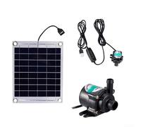 Fontana Solare da 12V 10W con Interruttore di Regolazione, Kit Pannello Solare per Piscina, Bagno per Uccelli Interno/Esterno e Piccolo Stagno