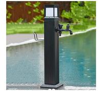 Fontana solare da giardino a colonna d'acqua per esterni, con estensione antigelo, rubinetto con telecomando, perfetta per cortili e giardini, design durevole ed elegante
