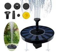 Fontana solare da giardino all'aperto, Fontana solare per bagno per uccelli, Fontana solare per stagno galleggiante e piedi di supporto 2 modalità, Pompa solare per fontana per fontana solare