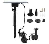 Fontana solare galleggiante da esterno per abbeveratoio per uccelli, pompa per fontana ad energia solare da 1,5 W 5 V con kit pannello solare separato per piccolo laghetto