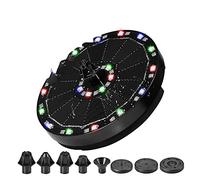 Fontana solare galleggiante Fontana da giardino a luce colorata a LED Bagno for uccelli Pannello solare Fontana alimentata Pompa ad acqua Decorazione da giardino Gioco d'acqua giardino(21 Led Light)