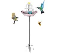 Fontana solare per abbeveratoio per uccelli, serbatoio 'acqua per tesche, abbeveratoio da giardino