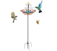 Fontana solare per abbeveratoio per uccelli, serbatoio 'acqua per tesche, abbeveratoio da giardino