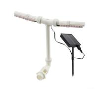 Fontana solare per piscina con telecomando, staffa a doppia testa, per piscine interrate e fuori terra, altezza del getto regolabile, 6 modalità di illuminazione, bianco, (1)
