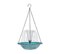 Fontana solare per uccelli - Mangiatoia per uccelli sospesa | Fontana da bagno Sollar | Stazione di alimentazione appendibile | Decorazione da giardino per gli amanti della natura, terrazza, cortile