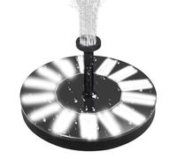 Fontana Solare - Pompa Ad Acqua Solare Per Abbeveratoio Uccelli Con Luci LED | 6 Ugelli Automatico Per Giardino Terrazza Laghetto Decorazioni Esterno