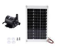 Fontana solare, Pompa ad acqua solare senza spazzole DC 12V Pompa sommersa Pannello solare Elettromagnetico Anfibio Giardino Acquario Pompa acquario(Solar Panel and Pump)