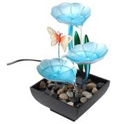 Fontana USB Compatta con Luce a LED, Fontana da Tavolo Silenziosa in Ferro per L'arredamento 'home Office