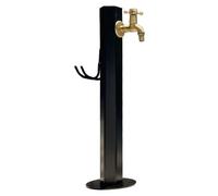 Fontana verticale da giardino a colonna d'acqua da esterno, con supporto per tubo e pistola a spruzzo portatile, design antico per una facile irrigazione e lavaggio auto