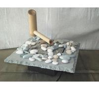 FONTANA ZEN BASE IN TERRACOTTA 1 SACCHETTO DI SASSI LEVIGATI DALL NATURA, ROCCIA