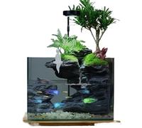 Fontana Zen da scrivania con statua di Buddha, tranquilla cascata e nebbia, decorazione per casa o ufficio (E)