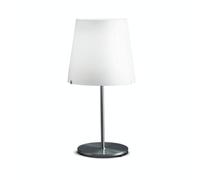 FontanaArte 3247 Lampada da Tavolo Grande Satinato/Nickel Spazzolato/Bianco