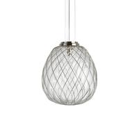 FontanaArte Pinecone Lampada a Sospensione - design Paola Navone Grande Trasparente cromo
