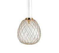 FontanaArte Pinecone Lampada a Sospensione - design Paola Navone Media Trasparente oro