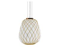 FontanaArte Pinecone Lampada a Sospensione Media Bianco oro