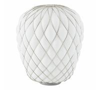 FontanaArte Pinecone Lampada da Tavolo Media Bianco cromo