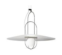 FontanaArte Setareh Lampada a Sospensione - design Francesco Librizzi Nero lucido bianco
