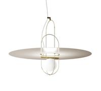 FontanaArte Setareh Lampada a Sospensione - design Francesco Librizzi Oro lucido bianco