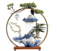 Fontane a Cascata da Tavolo Flusso d'acqua creativo for fare soldi, ornamenti portafortuna, acqua circolante, decorazione for il desktop del soggiorno e dell'ufficio Fontana per Gatti da Interno