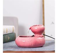Fontane da interno, fontana da tavolo in ceramica for interni, mini cascata d'acqua Zen for la decorazione della casa, tavolo, scrivania, ufficio, camera da letto(Pink)