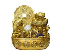 Fontane da Tavolo Fontana da Tavolo Color Oro con Pompa dell'Acqua, Fontana Fengshui Decorazione per Interni Fortuna Fortuna Cascata Decorativa da Tavolo per Ufficio E Arredamento per La Casa Relaxat