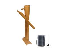 Fontane In Bambù Da Esterno, Fontana Da Giardino Con Pompa E Pannello Solare Da 6W - Fontane D'acqua Zen In Stile Feng Shui, Realizzate A Mano Per Patio, Cortili(70cm)