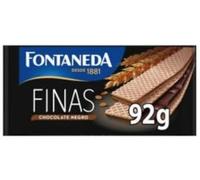 Fontaneda Finas Cialde Ripiene al Cioccolato Fondente, 92g, Confezione da 3