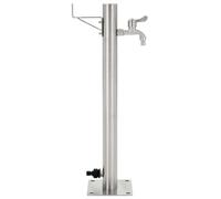 Fontanella a Colonna in Acciaio Inossidabile Rotonda 65 cm