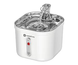 FONTANELLA PER ANIMALI MOLLY&CODY SPRING - Capacità 2l in ABS e acciaio inox, Automatico, Filtro triplo, 0.6 kg