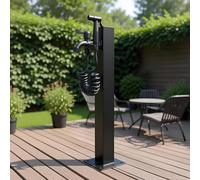 Fontanelle da Giardino Verticale con Doppio Rubinetto di Uscita Dell'acqua,Antigelo Fontanella a Colonna Moderna con Rubinetto,colonna acqua giardino da esterno,da Esterno,Fontana Fontana a Pavimento