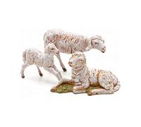 Fontanini Famiglia di Pecore 12CM in Resina (F275)