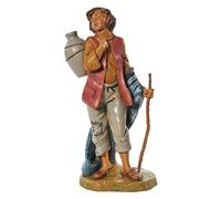 Fontanini Pastore con BROCCA E Bastone 19CM in Resina STATUINA PRESEPE