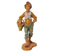 Fontanini Pastore con Cesto 10CM in Resina STATUINA PRESEPE (F-227)