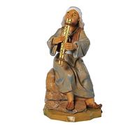 Fontanini Pastore con Flauto 12CM in Resina STATUINA PRESEPE (F-66)