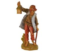 FONTANINI Pastore con Lanterna 19CM Statuetta in Resina STATUINA per PRESEPE