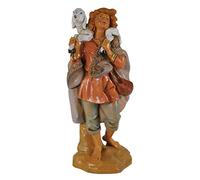 Fontanini Pastore con Pecora in Spalla 19CM in Resina STATUINA per PRESEPE