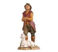 Fontanini Pastore con Pecora Seduta 12CM STATUINA Statuetta in Resina (F-42)