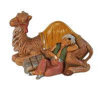 FONTANINI Pastore DORMIENTE con Cammello 12CM in Resina STATUINA PRESEPE (F-40)