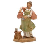 FONTANINI PASTORELLA con BROCCA 12CM in Resina STATUINA PRESEPE (F-117)