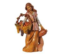 Fontanini PASTORELLA con Cesto di Frutta 12CM STATUINA in Resina PRESEPE (F-15)