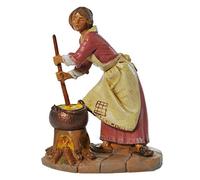 Fontanini PASTORELLA con PENTOLA 19CM Statuetta in Resina per PRESEPE