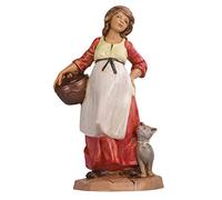 FONTANINI PASTORELLA in Dolce Attesa 6,5CM in Resina STATUINA PRESEPE (F-222)