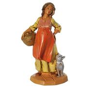 Fontanini PASTORELLA Incinta 12CM in Resina STATUINA PRESEPE (F-99)