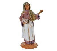 Fontanini Statua cm.12 Pastorella con Gomitoli
