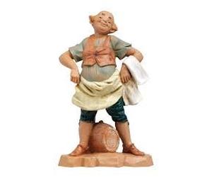 Fontanini Statuina presepe OSTE Pastore con Botte (280) 12cm Tipo Legno