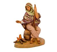 Fontanini Statuina presepe Pastore con Fuoco (182) 12cm Tipo Legno