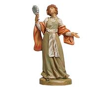 Fontanini Statuina presepe PASTORELLA con Gioielli (112) 12cm Tipo Legno